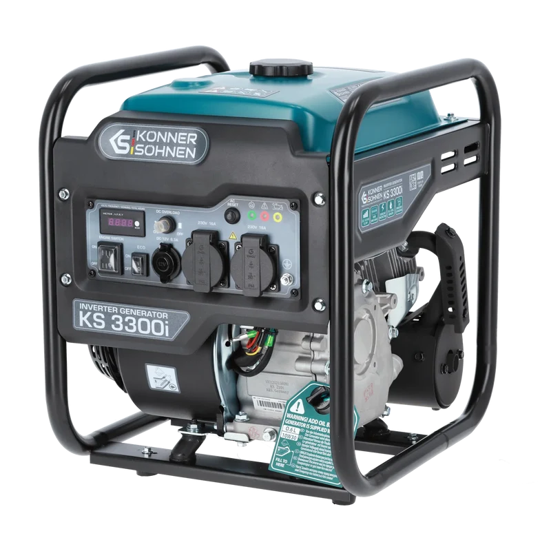 "Könner & Söhnen" Inverter-Generator KS 3300i - 3kW Nennleistung - Benzinmotor - 230V