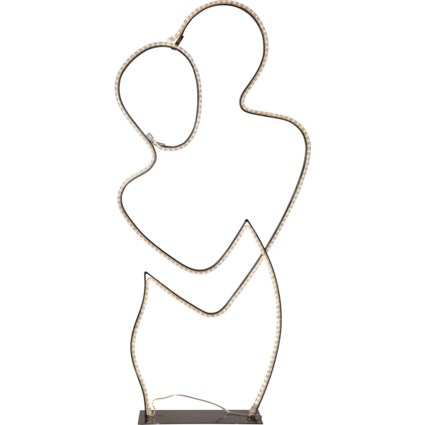 Star Trading LED-Silhouette "Grafico" Umarmung, 280 warmwhite LED, ca. 40x87 cm, 5m Zuleitung, Trafo, outdoor, Vierfarb-Karton