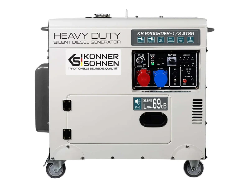 "Könner & Söhnen" Generator KS 9200HDES-1/3 ATSR (EURO V) - 6/7kVA Nennleistung - Dieselmotor - 230/400V
