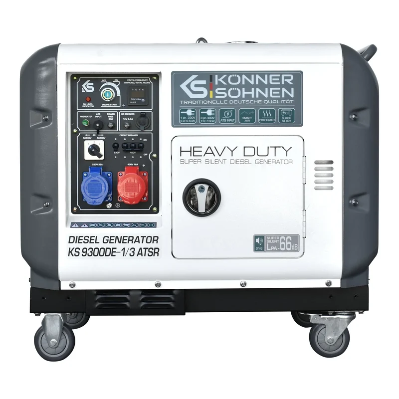 "Könner & Söhnen" Diesel-Generator KS 9300DE-1/3 ATSR (EURO V) - 6/7kVA Nennleistung - Dieselmotor - 230/400V