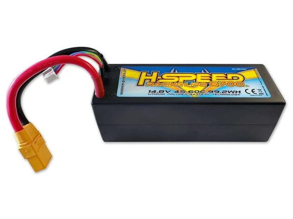 H-SPEED 4S 6700mAh 14.8V 60C Racing Hardcase LiPo Akku mit XT90 Stecker (45.1x46.5x138.5mm / 588g)