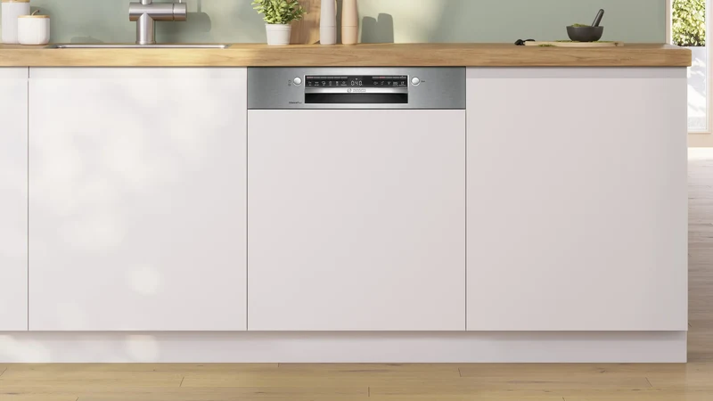Bosch Serie 4, Teilintegrierter Geschirrspüler, 60 cm, Edelstahl SMI4HCS08E