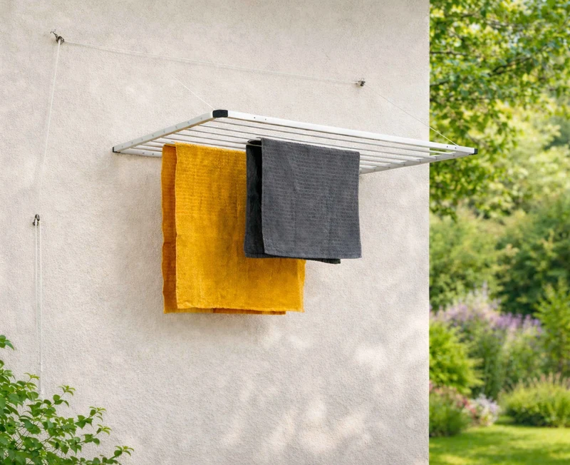 DRY-SMART LIFT - Wäschetrockner für die Wand mit 8 Alustangen