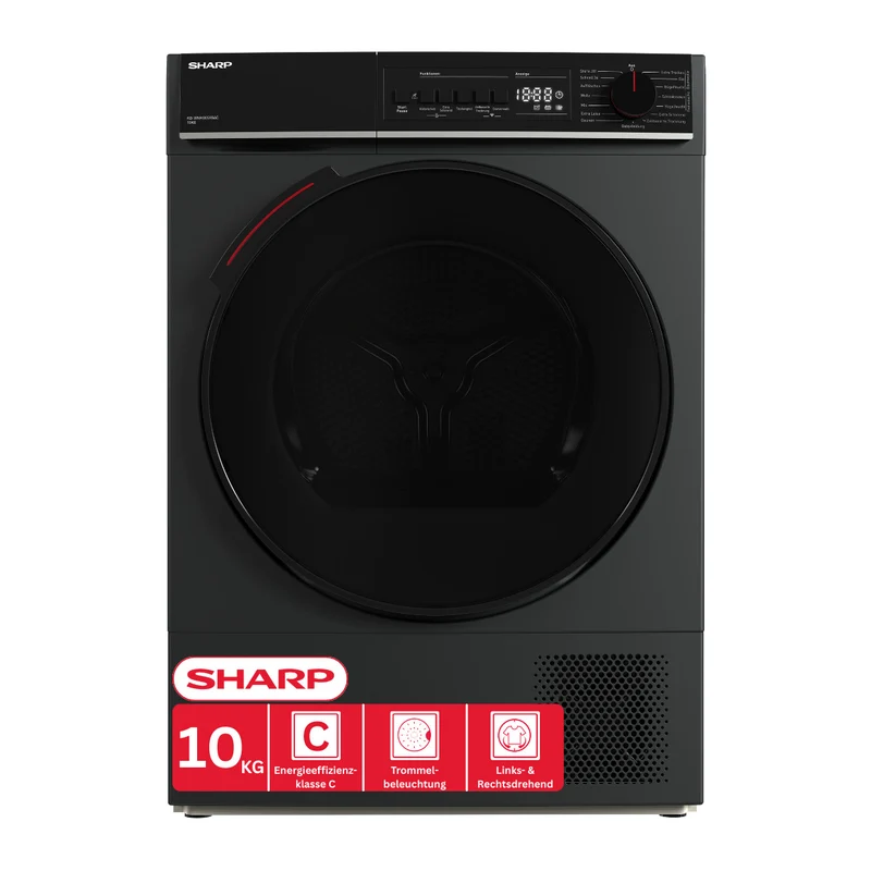 Sharp Wäschetrockner 10kg, KD-WNHB0S9GAC, espresso grey