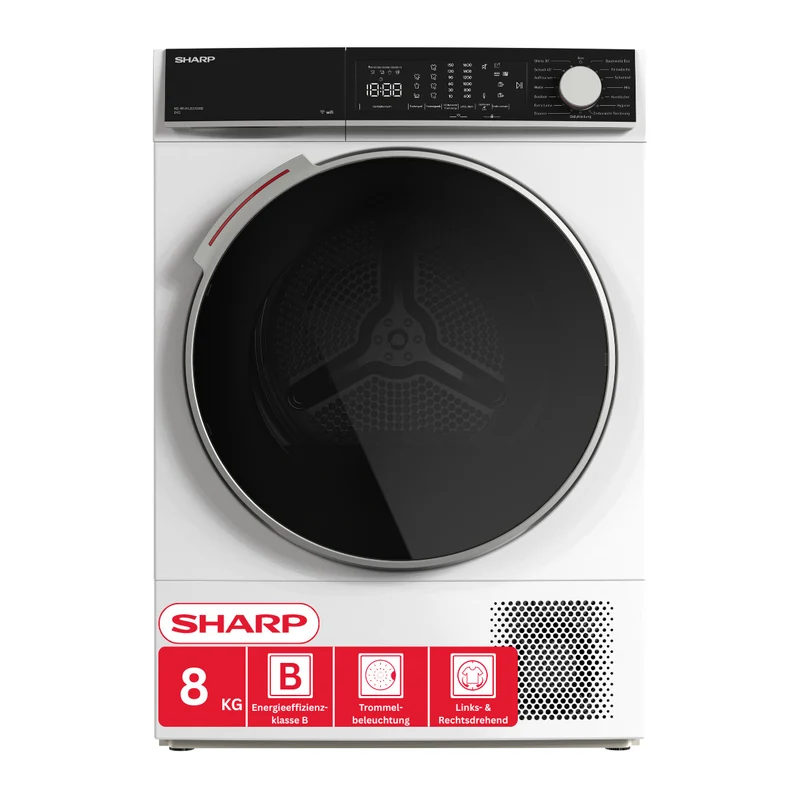 Sharp Wäschetrockner 8kg KD-WNHL8S9GWB, WiFi