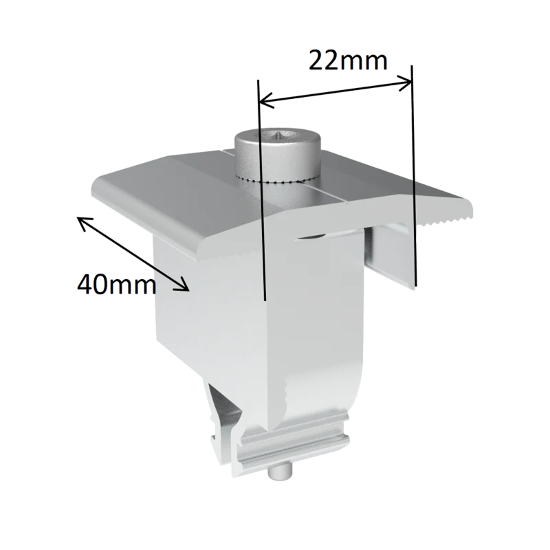 Solarmodul-Halterung für Schrägdach für 2 Module