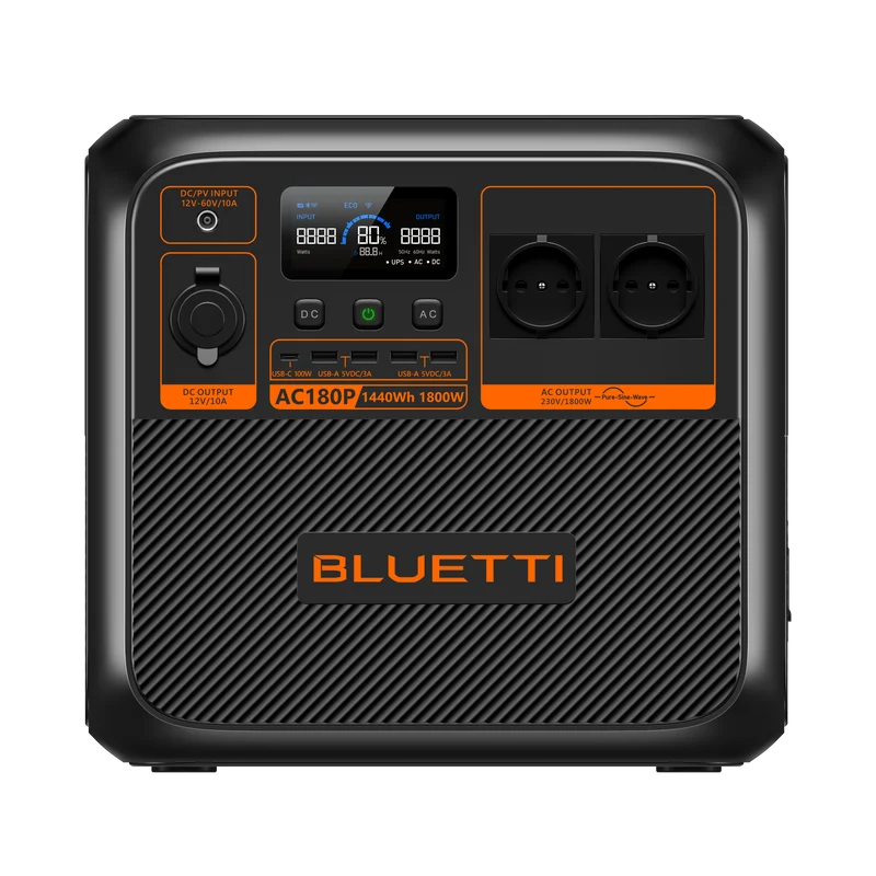 BLUETTI AC180P Tragbare Powerstation | 1800 W 1440 Wh