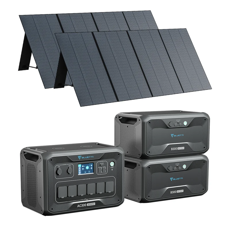 BLUETTI AC300 + 2*B300 + 2*PV350 Stromaggregat Solar