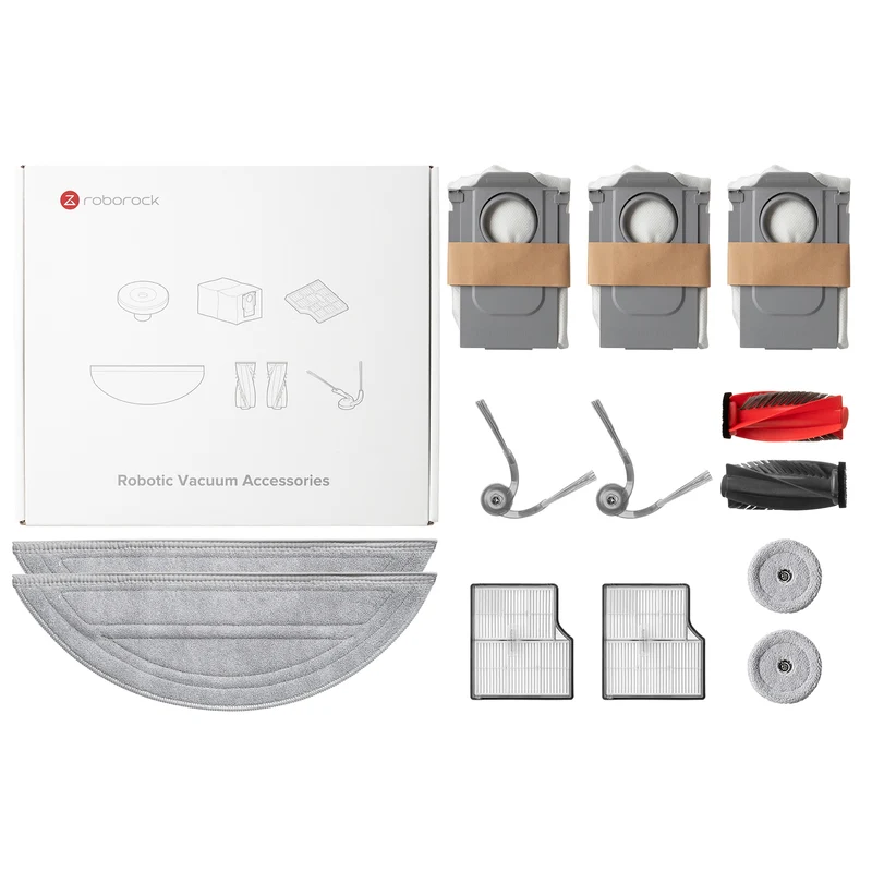Roborock Zubehörset für Saros 10, inkl. Wischtuch*2Stk, Staubbeutel*3Stk, Hauptbürste*1Stk, Seitenbürsten*2Stk, Filter*2Stk, Seitenmop*2Stk