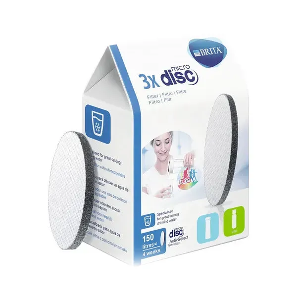 Mikrodisc-Wasserfilter für Brita Bosch Flaschen 17002096, 3er-Pack