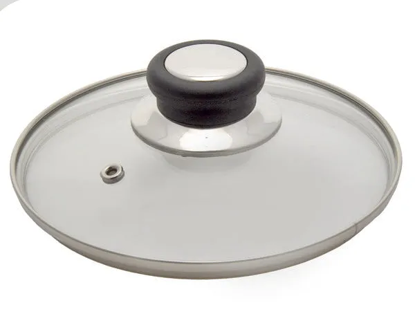 Edelstahlglasdeckel mit Ventil ø 16 cm.