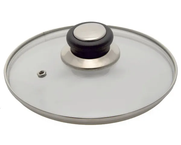 Edelstahlglasdeckel mit Ventil ø 18 cm.