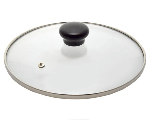 Edelstahlglasdeckel mit Ventil ø 20 cm.