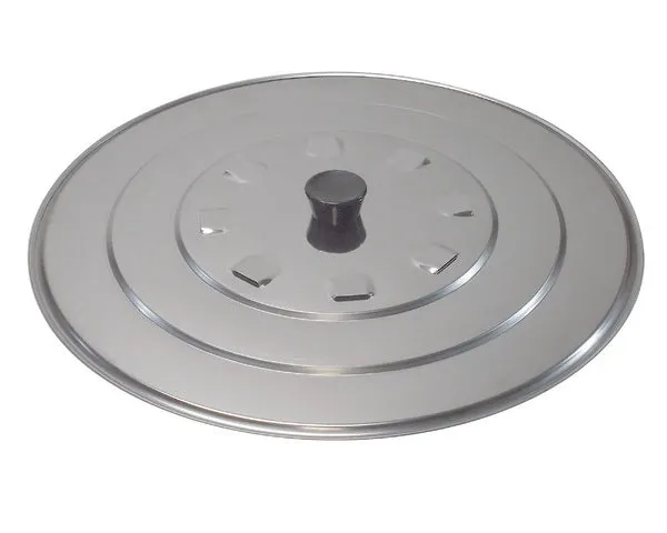 Deckel aus Edelstahl ø 32 cm.