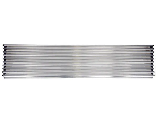 Lüftungsgitter 600x125mm mattes Edelstahl