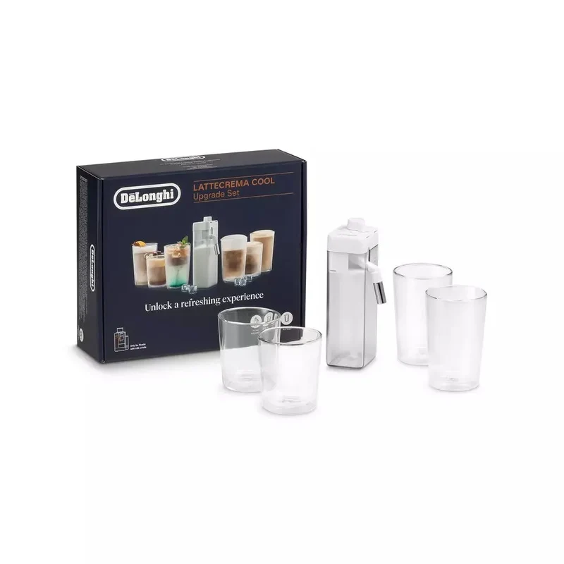 LatteCrema Cool Kannen-Set mit 4 Gläsern DeLonghi Rivelia und PrimaDonna DLSC032 AS00006309