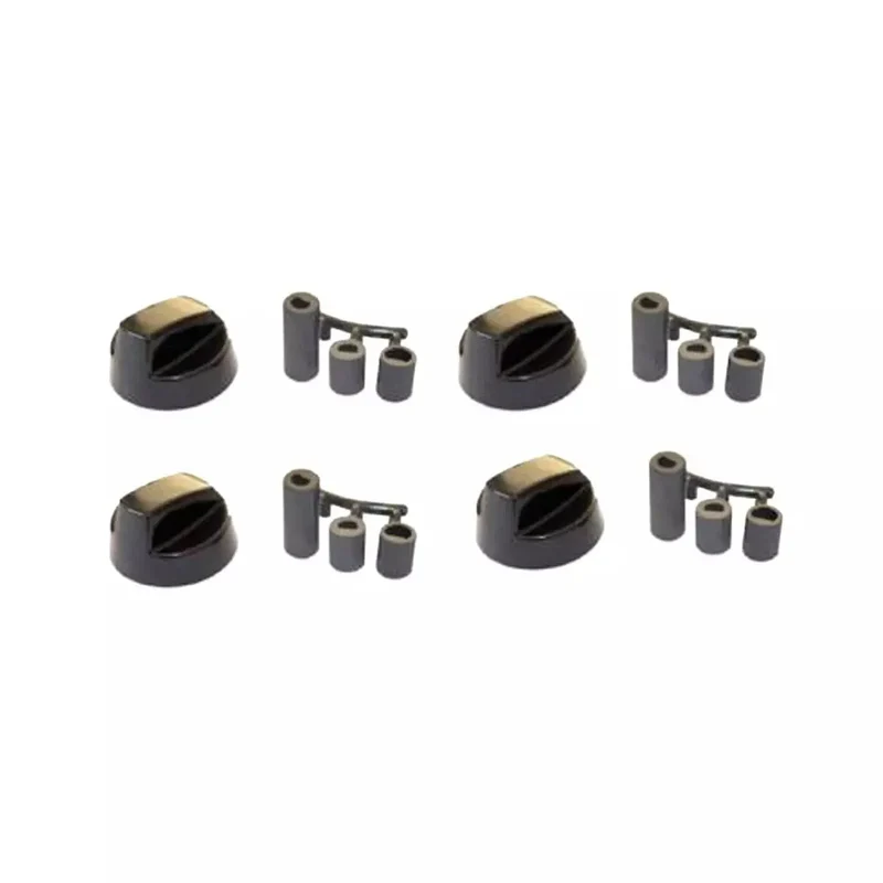 Set mit 4 schwarzen Universal-Küchensteuerungen