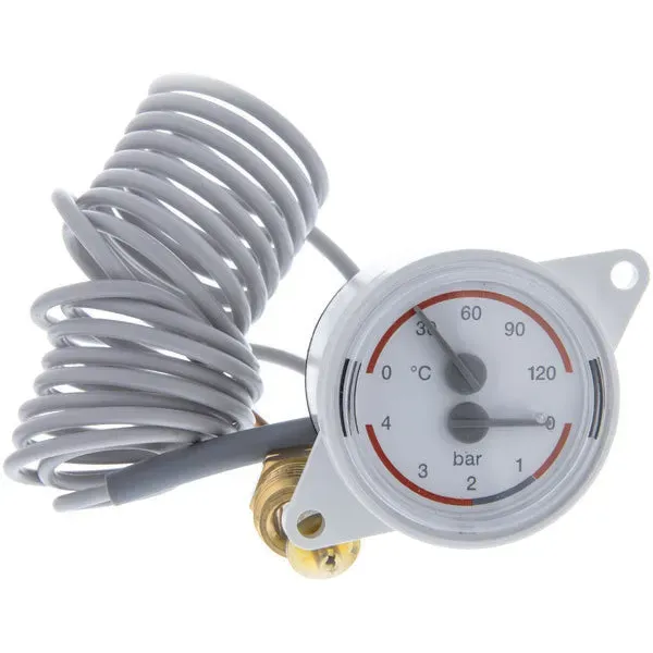Thermomanometer für Kessel Hermann HE047006226 0-4 Bar 0-120ºC