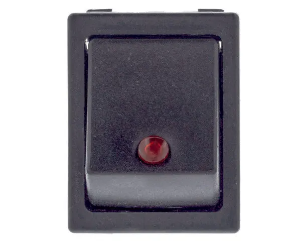 Einpoliger roter Schalter 25x31mm Kontrollleuchte