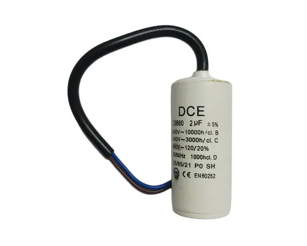 Arbeitskondensator mit Kabel 2,0µF 450V