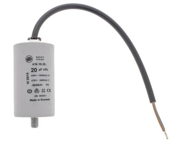 Arbeitskondensator mit Kabel 20,0 µF