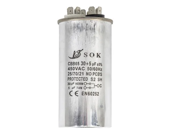 Arbeitskondensator 30µf + 5µf 450V für Klimaanlage DCE