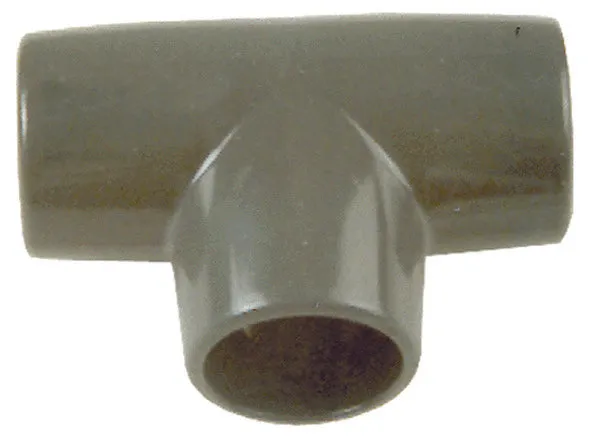 90º T-Stück für starres Rohr mit 40 mm Durchmesser.
