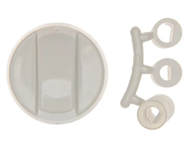 Standard-Gasherdendrehknopf grau, 4 Stück