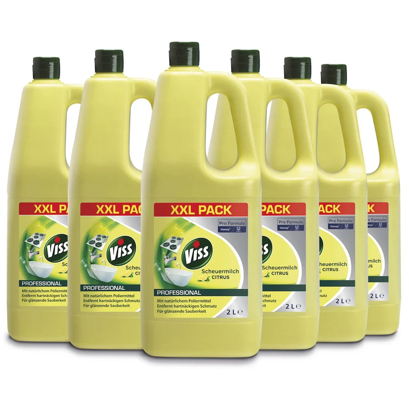 Viss Pro Formula Scheuermilch Citrus 6x2L Cremereiniger mit natürlichen Mikropartikeln
