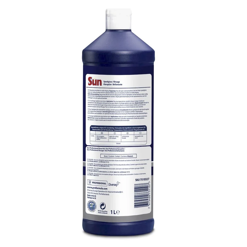 Sun Professional Klarspüler 6x1L Klarspüler für Haushaltsgeschirrspülmaschinen