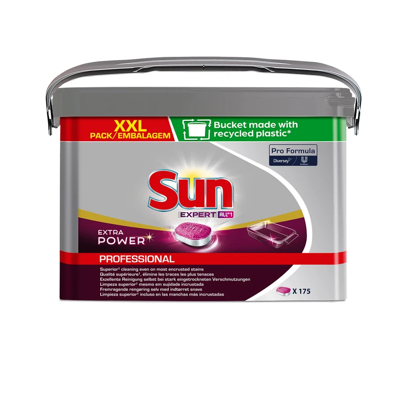 Sun Professional All in One Extra Power Tabs. Geschirrreiniger Tabs mit der besten Formel von Sun, geeignet für Haushaltsgeschirrspüler