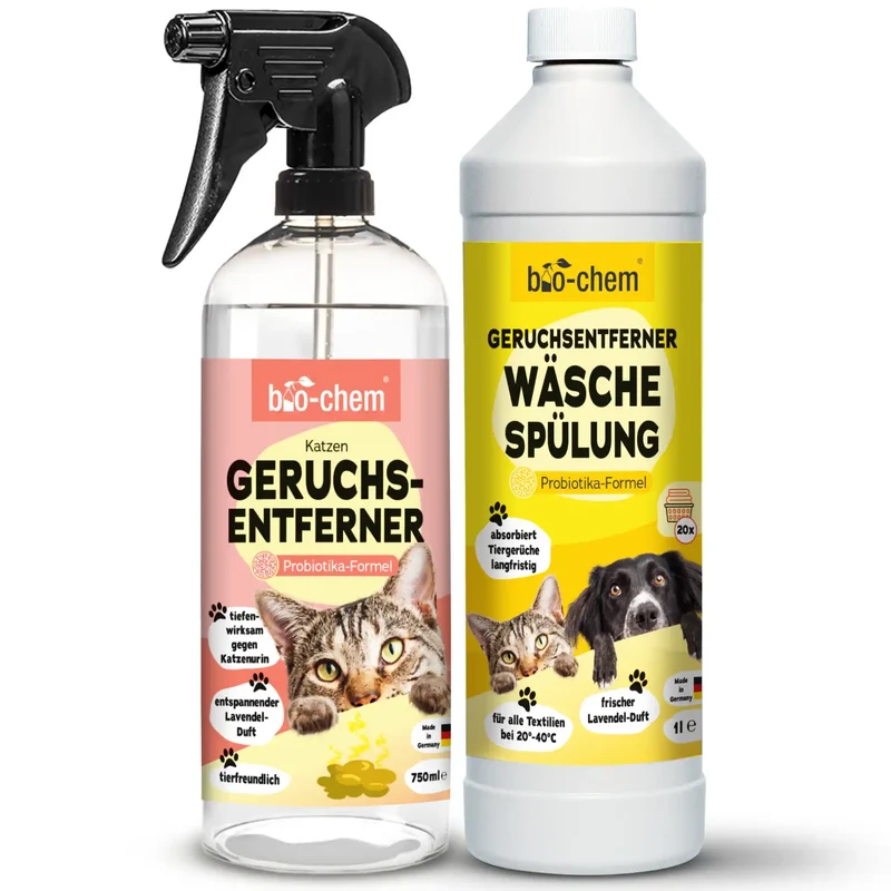 Geruchsentferner Katze + Wäschespülung (2-teilig)