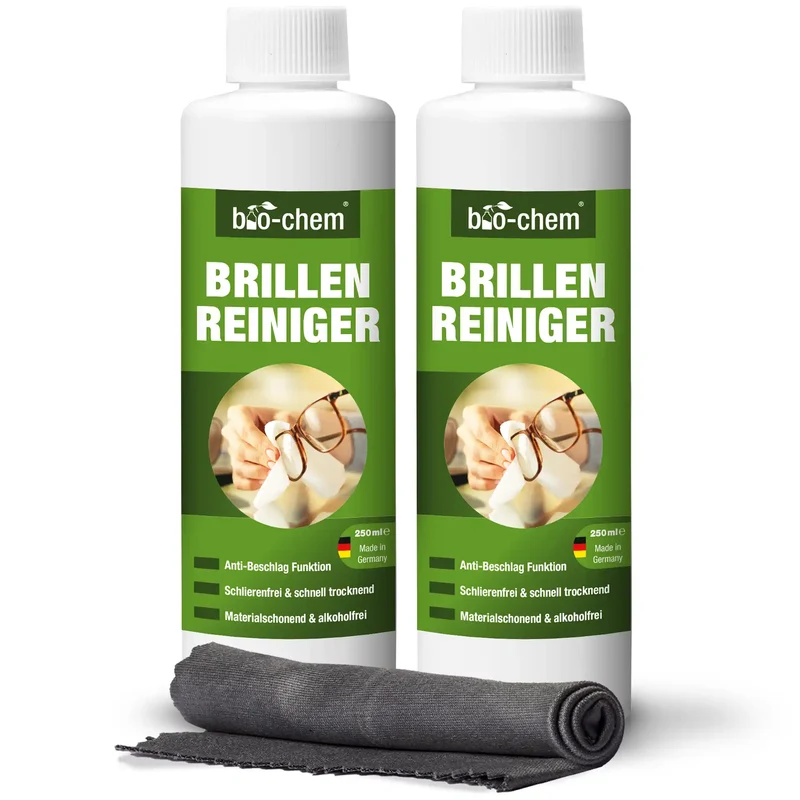 Brillenreiniger (2x 250 ML + Tuch)