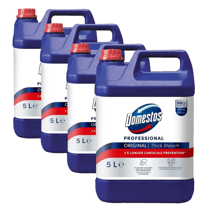 Domestos Professional Hygienereiniger Classic 5Lx4 Desinfizierendes Bleichmittel