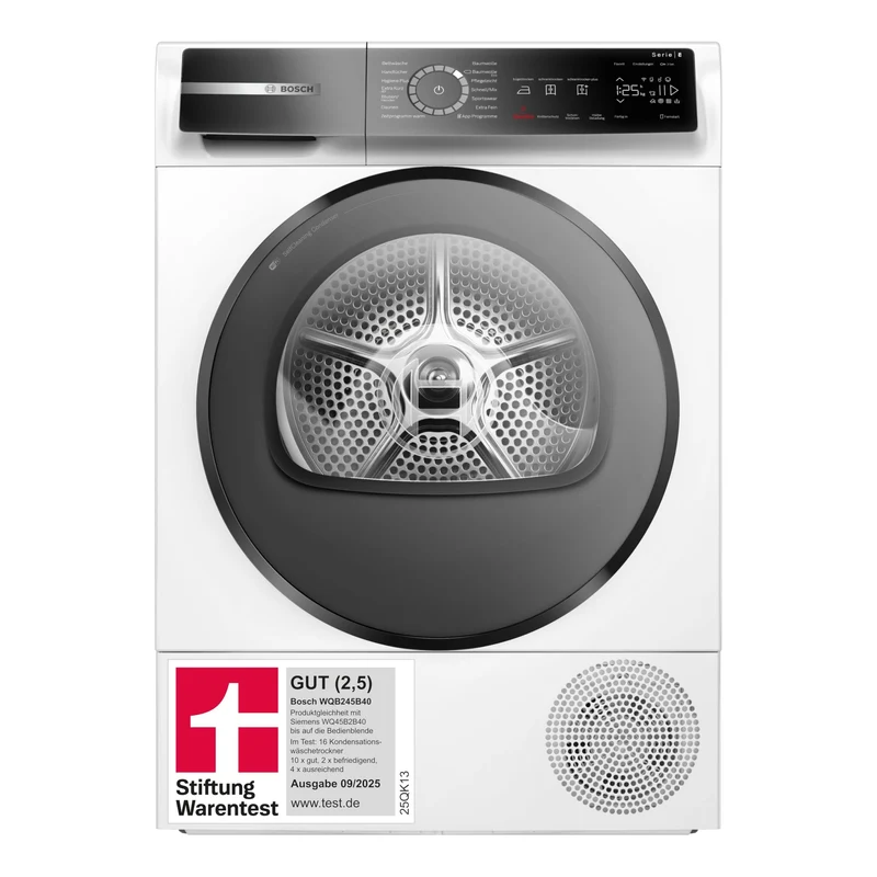 Wärmepumpentrockner 9 kg, AutoDry, selbstreinigender Kondensator, SmartDry