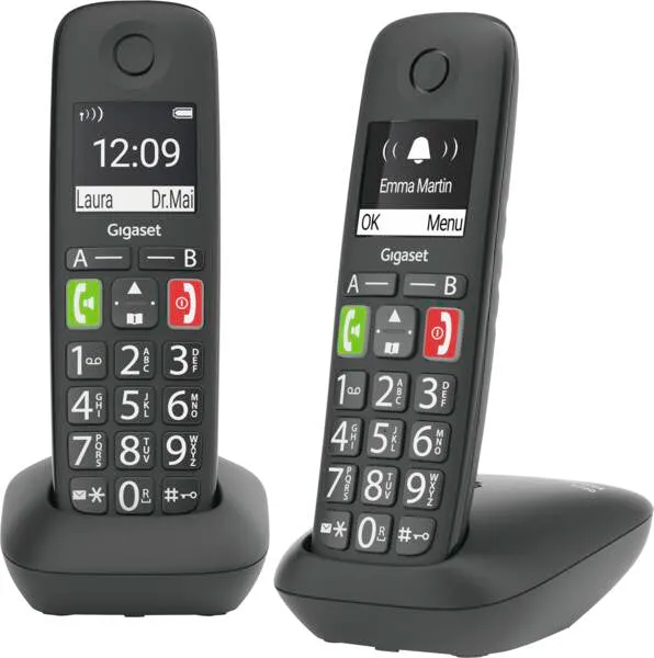 Gigaset Festnetz Festnetz-Telefon Gigaset E290 DuoSchwarz