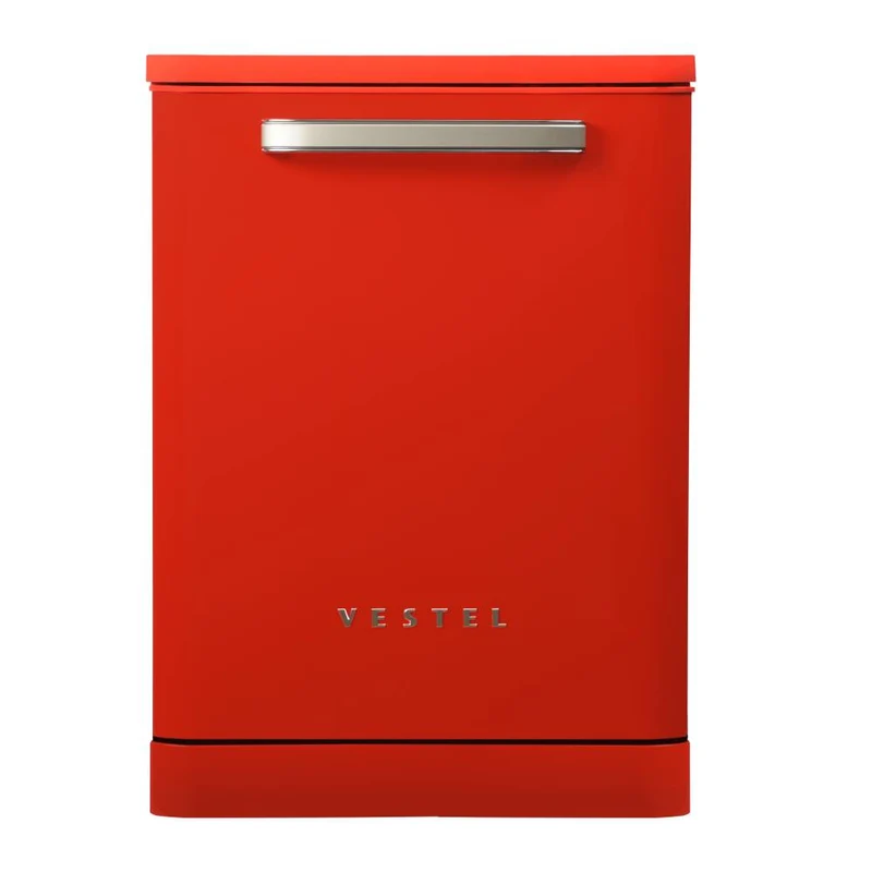 Vestel Retro DW 5001 Red freistehender Geschirrspüler