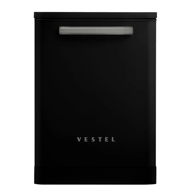 Vestel Retro DW 5001 Black freistehender Geschirrspüler 14 Maßgedecke 5 Programme