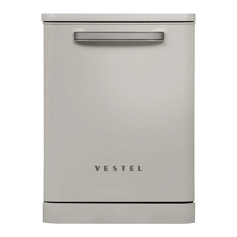 Vestel Retro DW 5001 Beige freistehender Geschirrspüler 14 Maßgedecke 5 Programme
