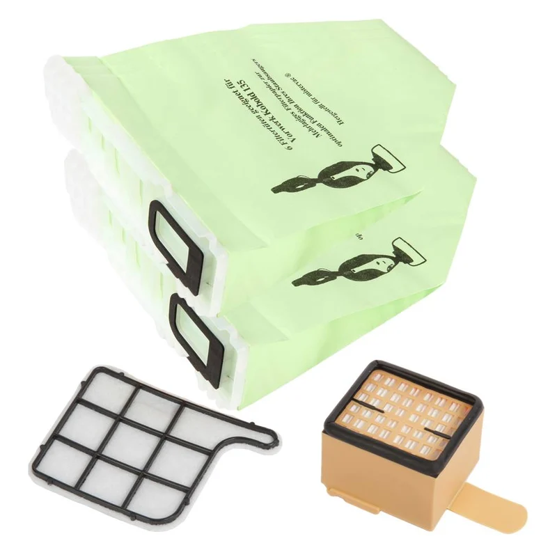 Set geeignet für Vorwerk Kobold 135, 136, 18 Tüten, Hepa- Motorschutzfilter
