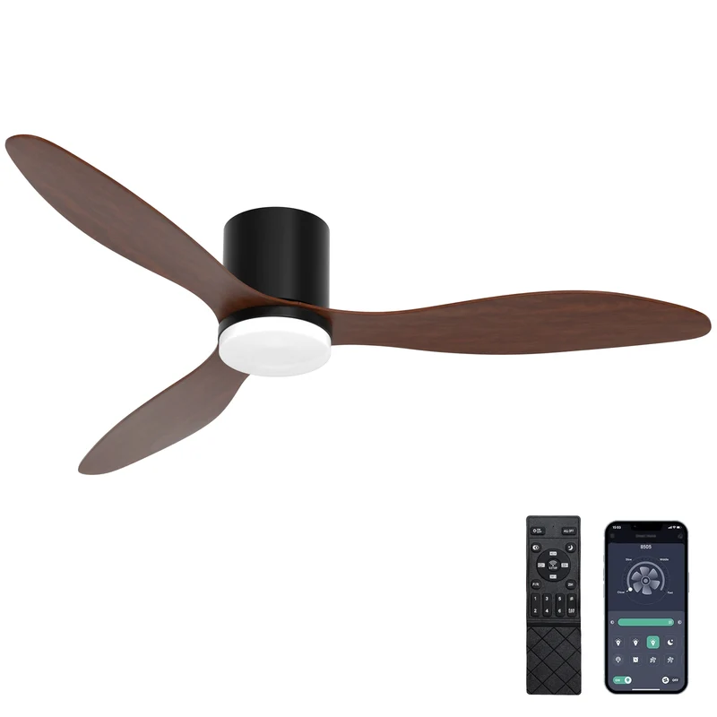 Ventilateur Plafonnier Intelligent 42" - Commandez par App et Télécommande - Lumière LED Réglable 3000K-6000K