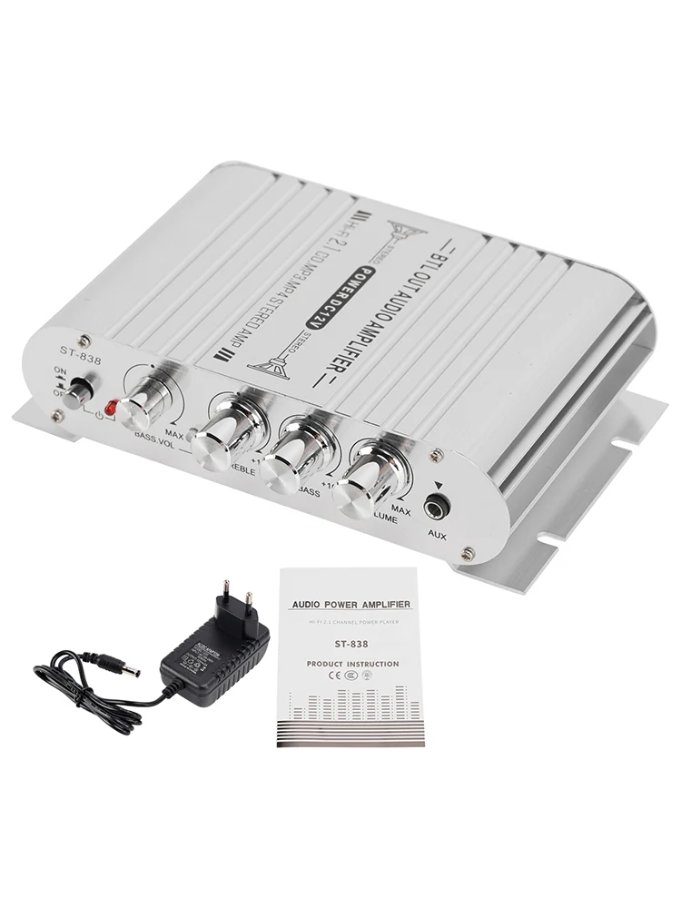 2.1 Bluetooth Stéréo HiFi Voiture Maison Car Audio Amplificateur AMP Speaker EDR