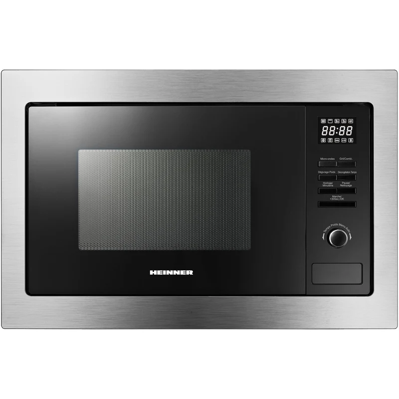 Heinner Mikrowelle HMW-MDBI25GDIX – Einbau – 25 L – Grill – digital – Edelstahl