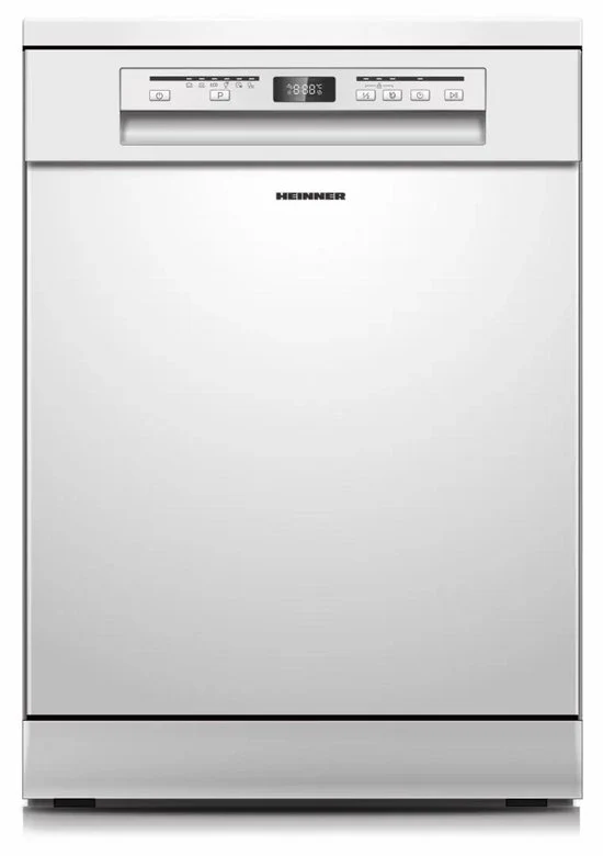 Heinner HDW-FSM60614DWE freistehender Geschirrspüler – 14 Maßgedecke – AquaStop – Energieklasse E – Weiß