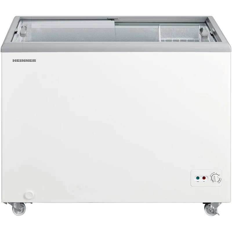 Heinner HSF-M255WHC Gefrier-/Kühlschrank – Truhe – 255 L – Glasschiebedeckel – konvertierbar