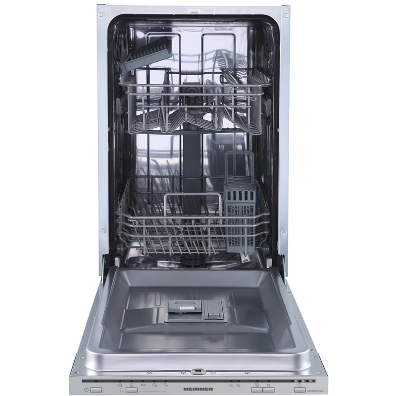 Heinner HDW-BIM45510E Einbaugeschirrspüler – 10 Maßgedecke – AquaStop – Energieeffizienzklasse E