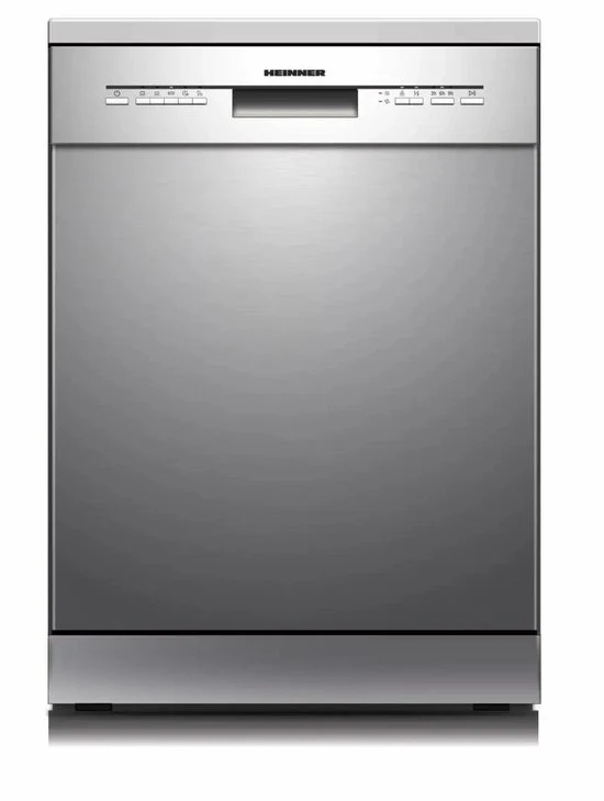 Heinner HDW-FSM60514XE freistehender Geschirrspüler – 14 Maßgedecke – AquaStop – Energieklasse E – Edelstahl