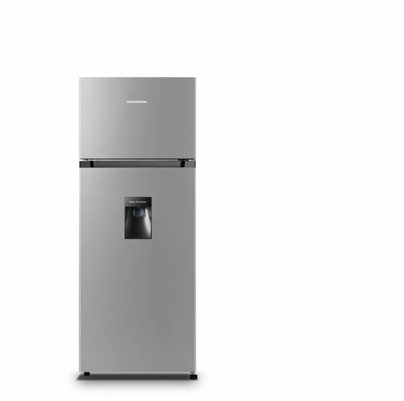 Heinner HF-HS205SWDE Standkühlschrank – 206 Liter – Wasserspender – Energieeffizienzklasse E – Silber