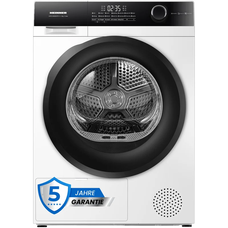 Heinner HHPD-HMK80IVFC Wärmepumpentrockner – 8 kg – Energieeffizienzklasse C – weiß