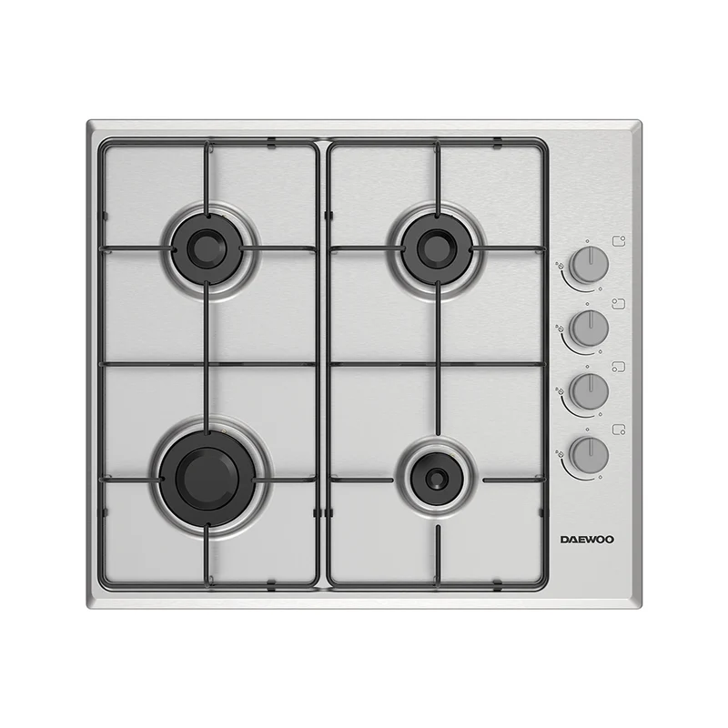 Daewoo BH6GK40BNL-ES Built-In 60cm Gas on Glass Hob, Knob Control